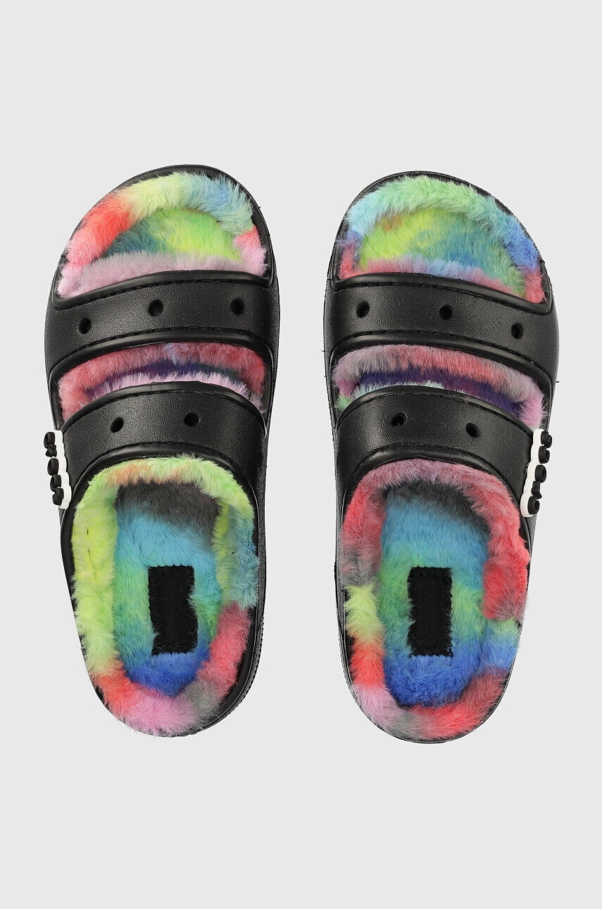 Crocs Чехли Classic Cozzzy Spray Dye Sandal в черно 208046 - Pepit.bg
