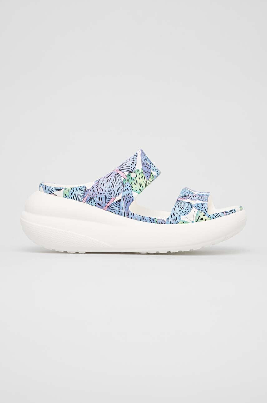 Crocs Чехли Classic Crush Butterfly Sandal в синьо с платформа - Pepit.bg