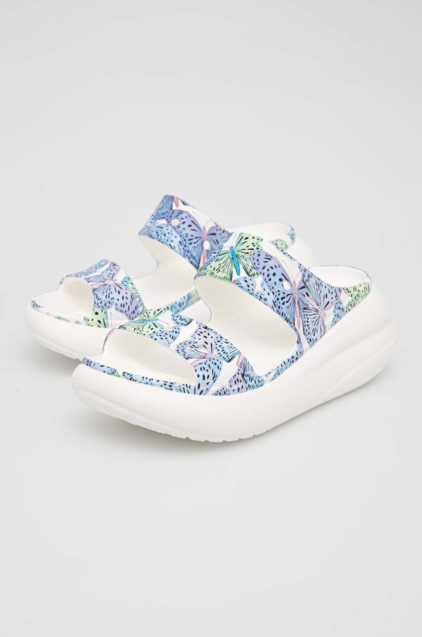 Crocs Чехли Classic Crush Butterfly Sandal в синьо с платформа - Pepit.bg