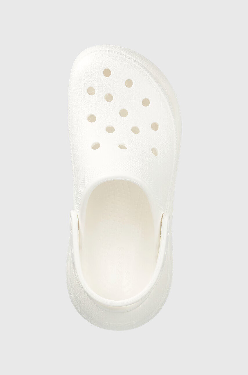 Crocs Чехли Classic Crush Clog в бяло с платформа 207521 - Pepit.bg