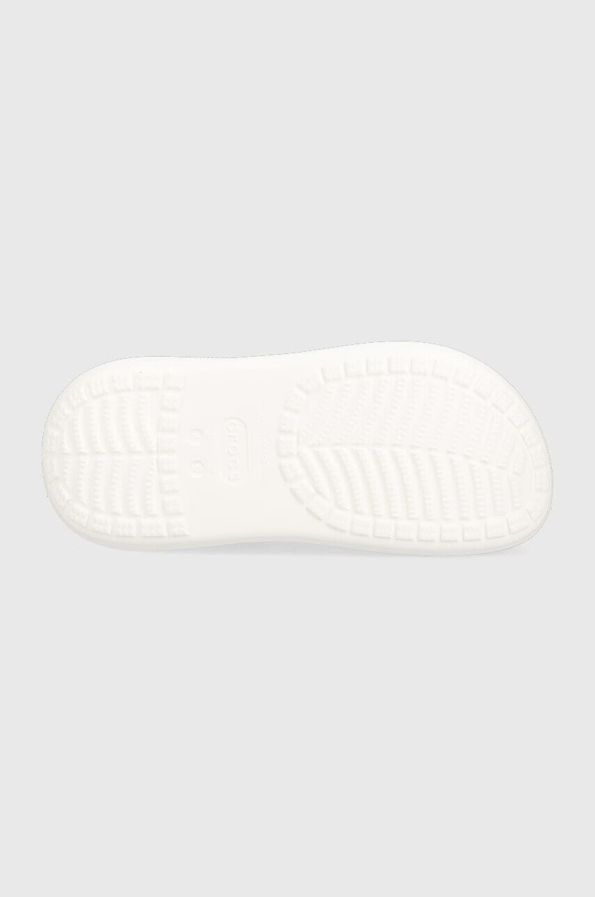 Crocs Чехли Classic Crush Clog в бяло с платформа 207521 - Pepit.bg