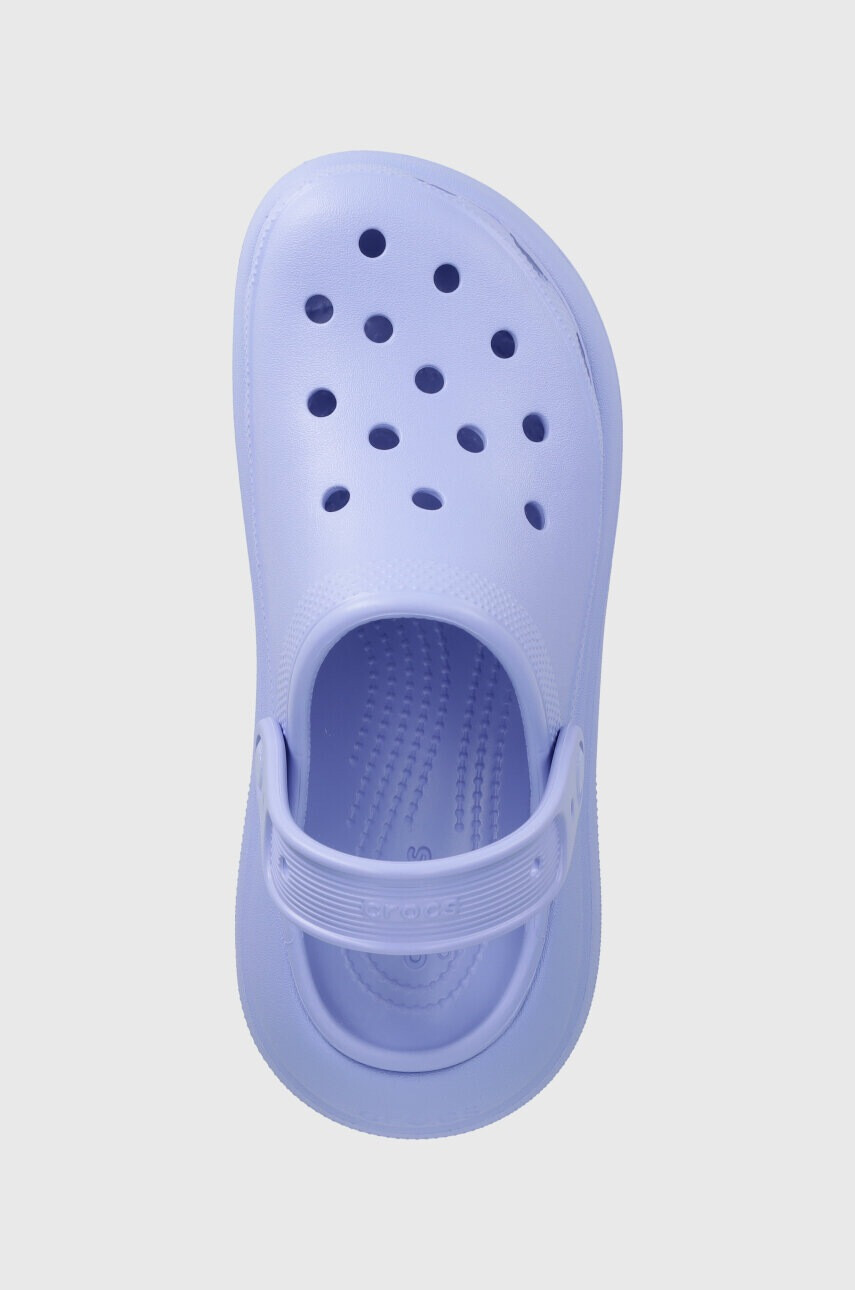 Crocs Чехли Classic Crush Clog в тюркоазено с платформа 207521 - Pepit.bg