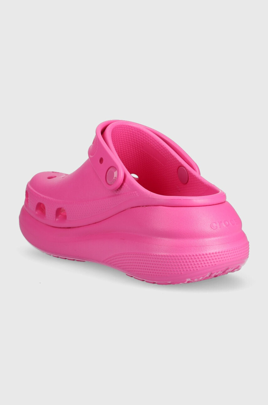 Crocs Чехли Classic Crush Clog в розово с платформа 207521 - Pepit.bg