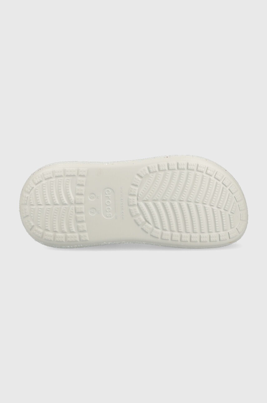 Crocs Чехли Classic Crush Glitter Clog в сиво с платформа 208256 - Pepit.bg