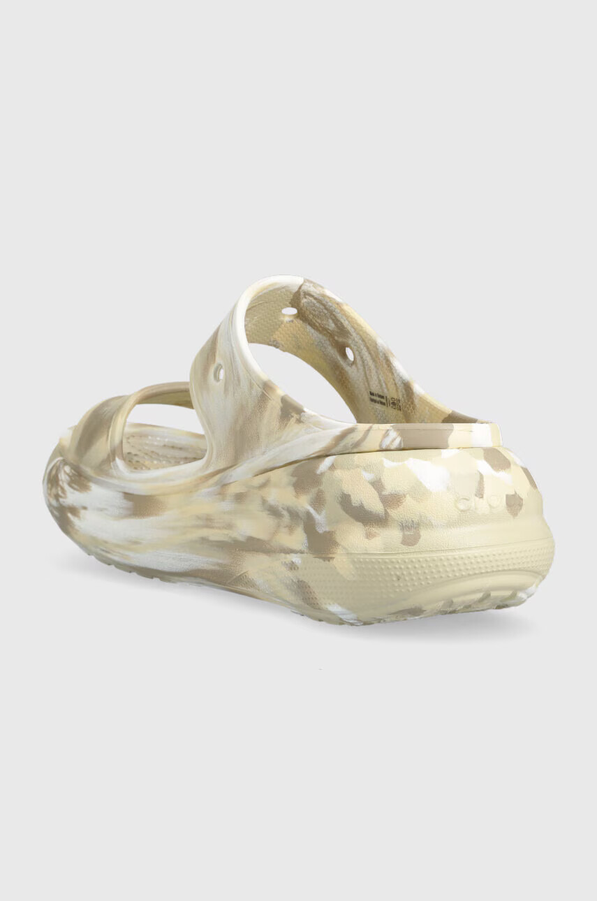 Crocs Чехли Classic Crush Marbled Sandal в бежово с платформа 208235 - Pepit.bg