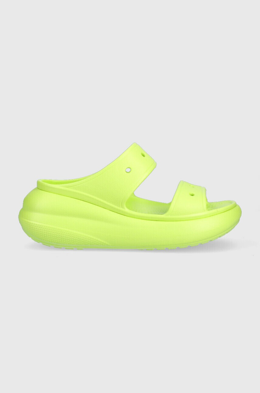 Crocs Чехли CLASSIC CRUSH SANDAL в зелено с платформа 207670 - Pepit.bg