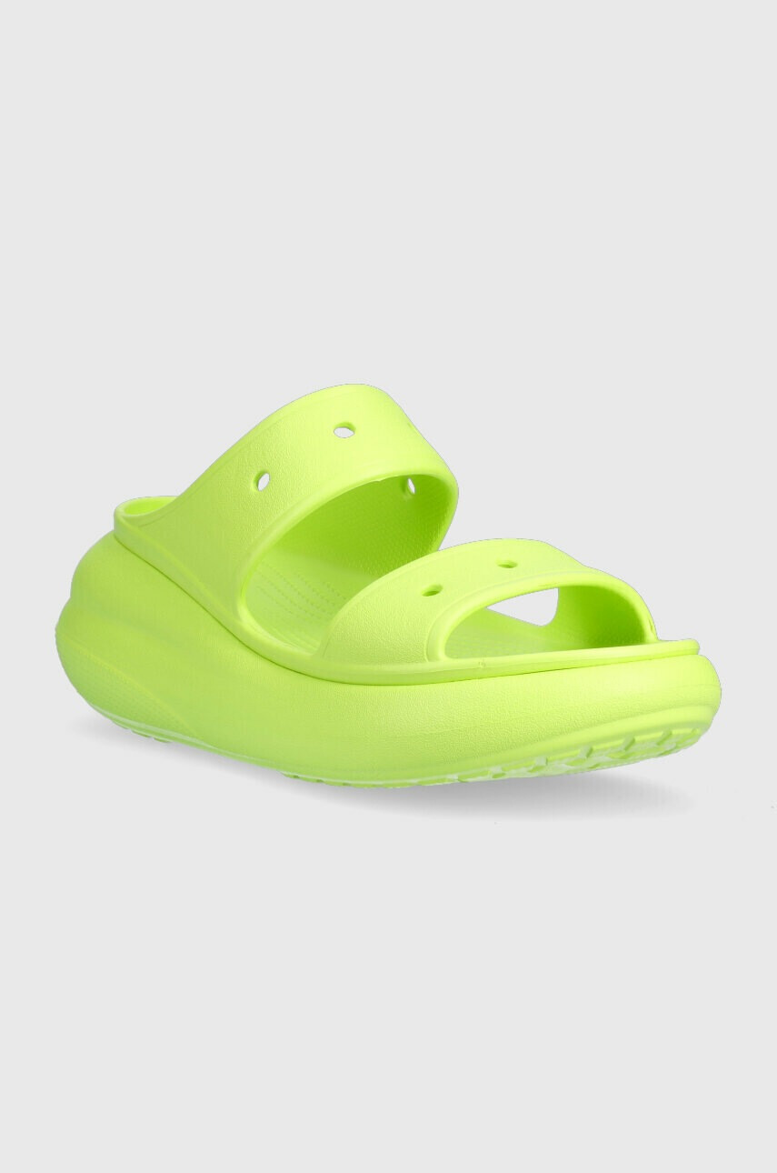 Crocs Чехли CLASSIC CRUSH SANDAL в зелено с платформа 207670 - Pepit.bg