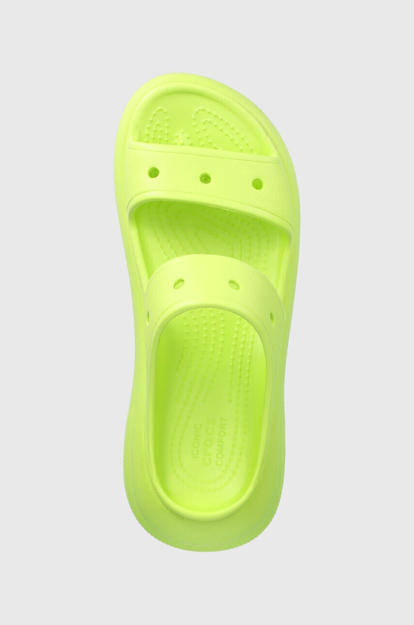 Crocs Чехли CLASSIC CRUSH SANDAL в зелено с платформа 207670 - Pepit.bg
