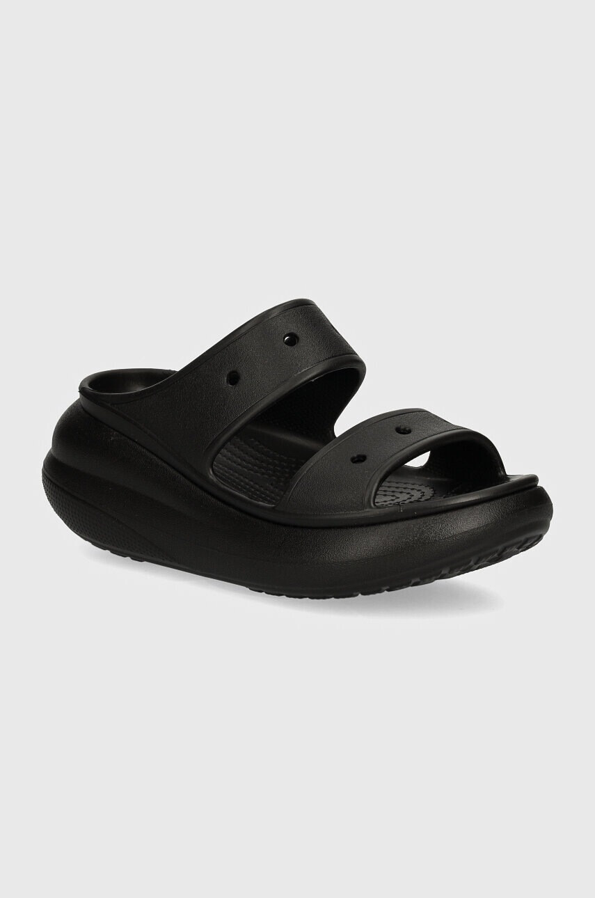 Crocs Чехли Classic Crush Sandal в черно с платформа 207670 - Pepit.bg