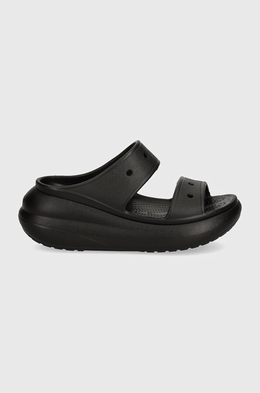 Crocs Чехли Classic Crush Sandal в черно с платформа 207670 - Pepit.bg