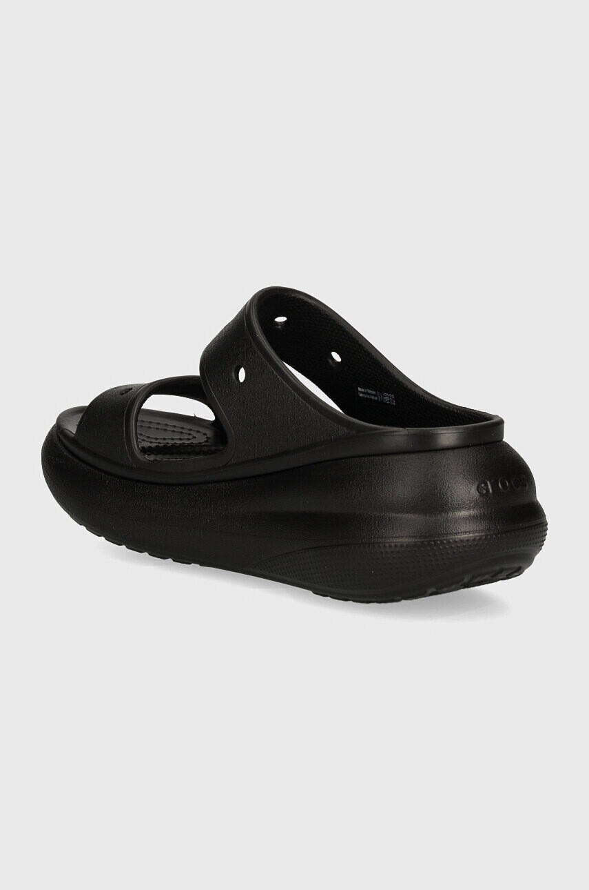 Crocs Чехли Classic Crush Sandal в черно с платформа 207670 - Pepit.bg