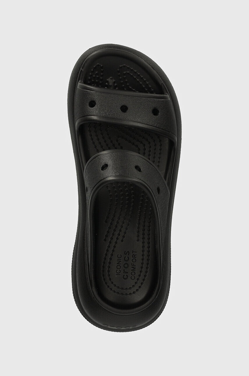 Crocs Чехли Classic Crush Sandal в черно с платформа 207670 - Pepit.bg