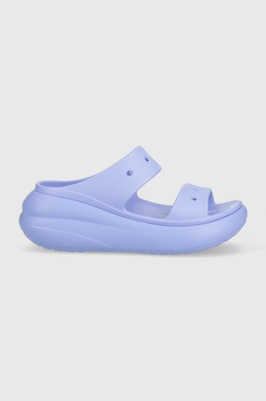 Crocs Чехли CLASSIC CRUSH SANDAL в лилаво с платформа 207670 - Pepit.bg