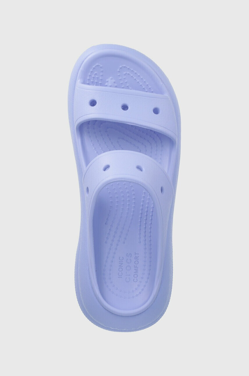 Crocs Чехли CLASSIC CRUSH SANDAL в лилаво с платформа 207670 - Pepit.bg