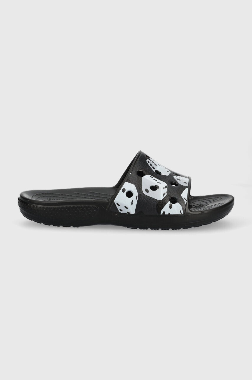 Crocs Чехли Classic Dice Print Slide в черно 208769 - Pepit.bg