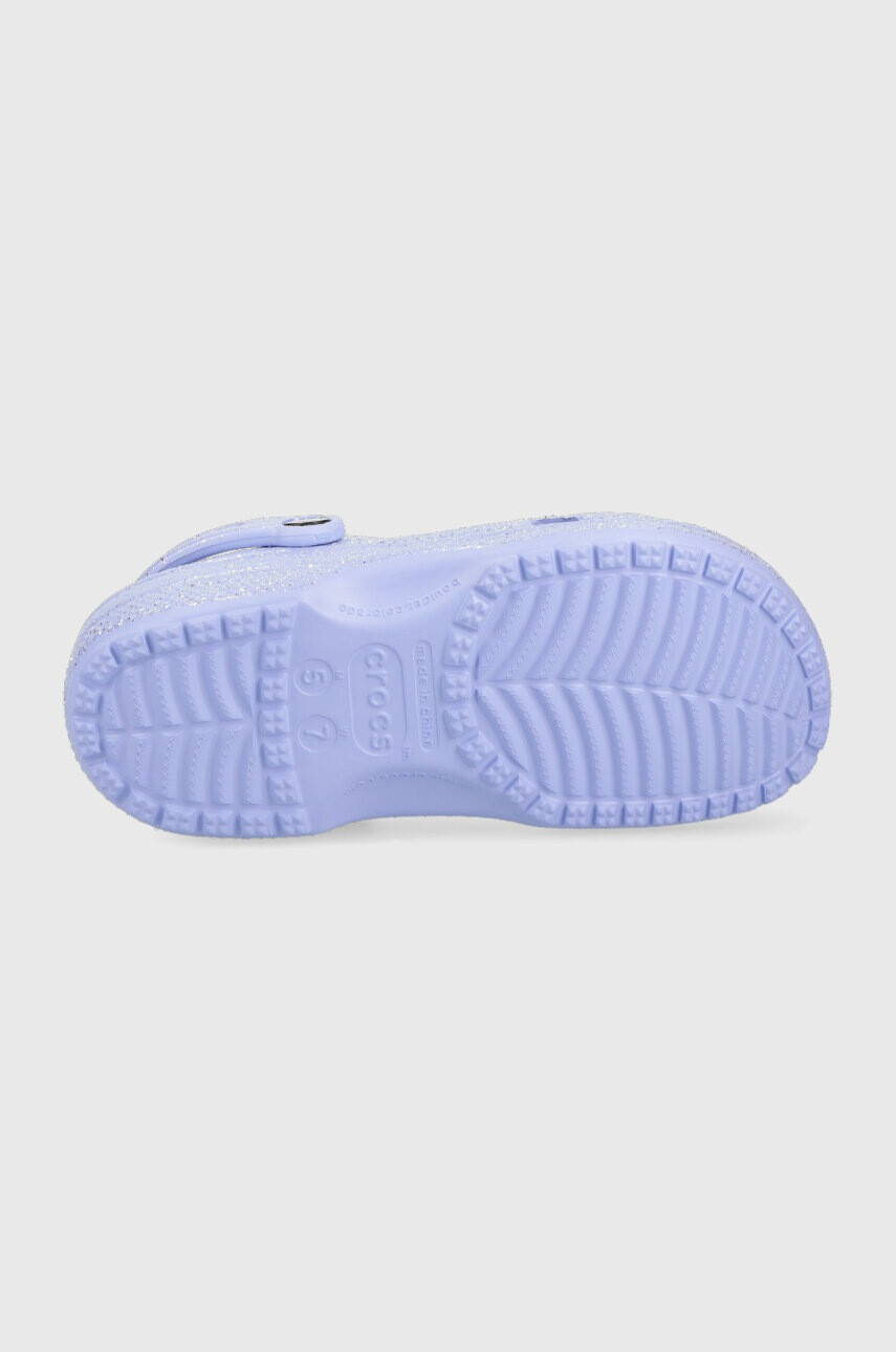 Crocs Чехли Classic Glitter Clog в лилаво 205942 - Pepit.bg