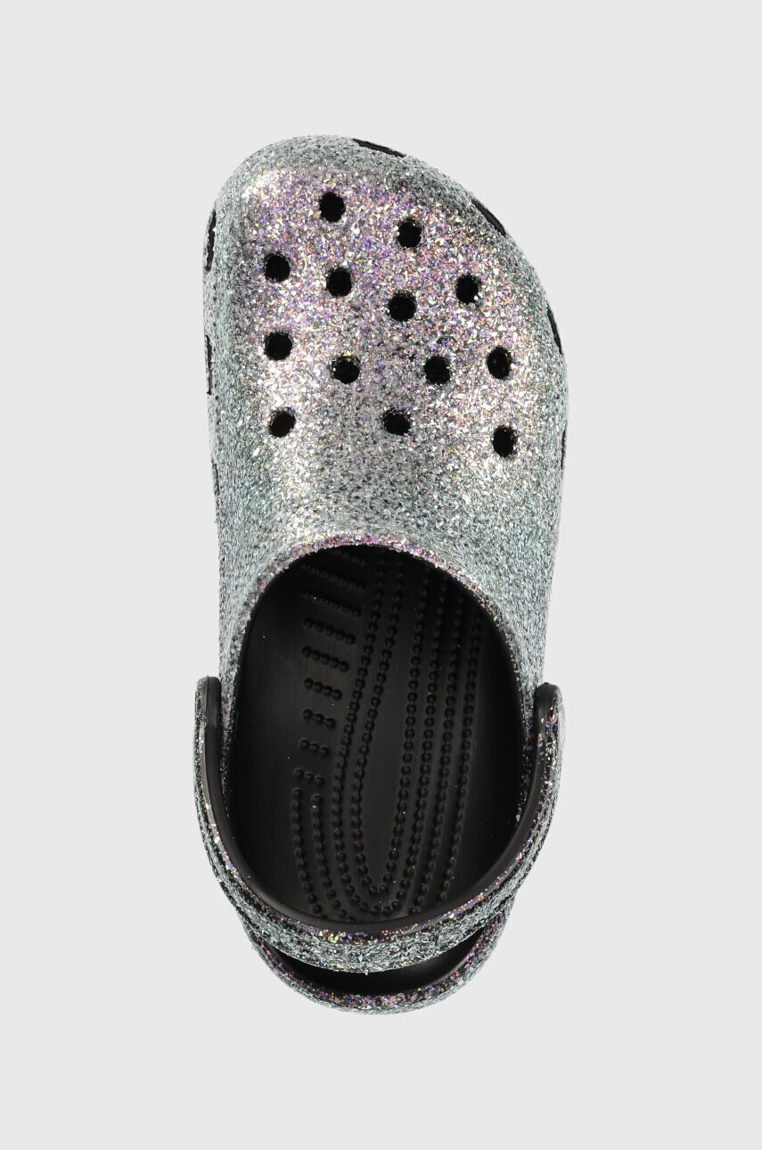 Crocs Чехли Classic Glitter Clog в сребристо 205942 - Pepit.bg