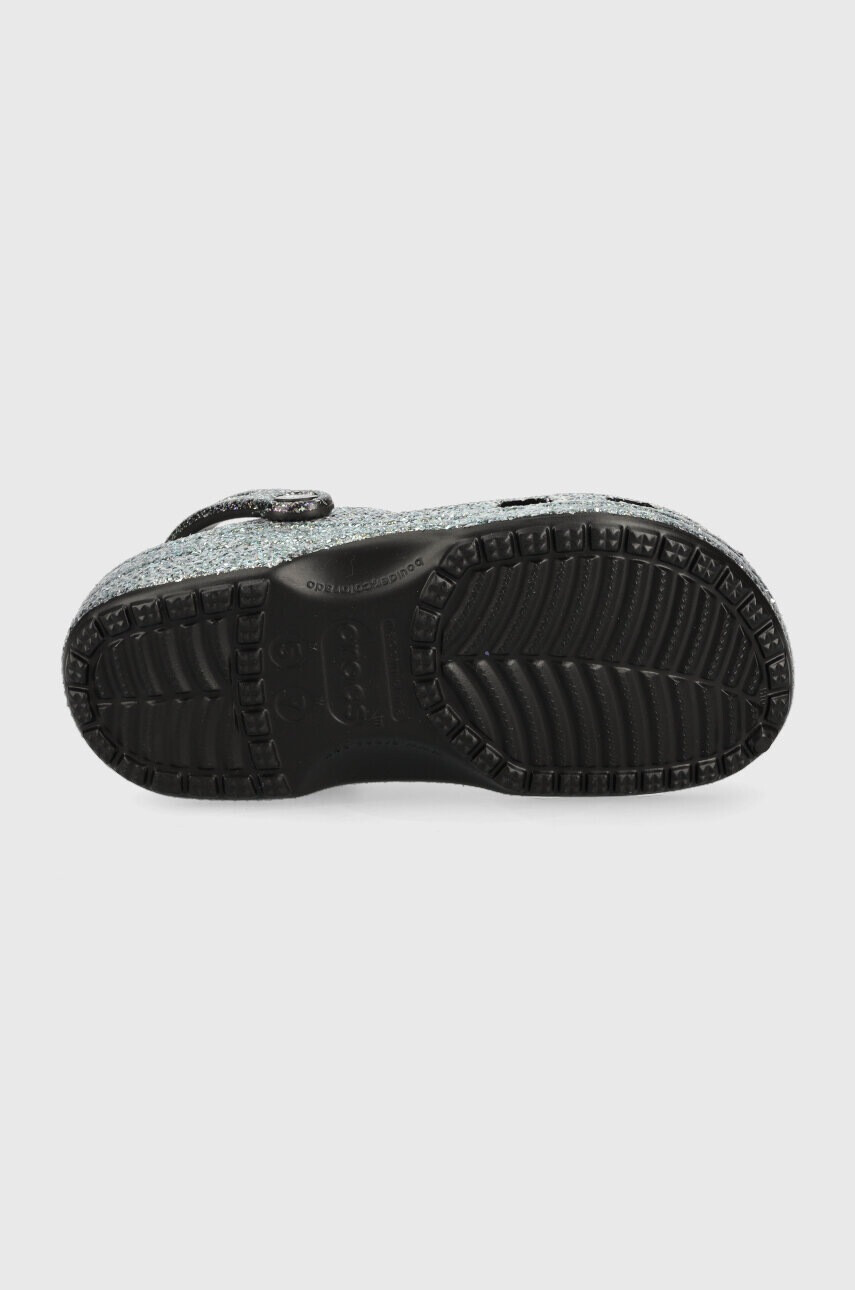 Crocs Чехли Classic Glitter Clog в сребристо 205942 - Pepit.bg