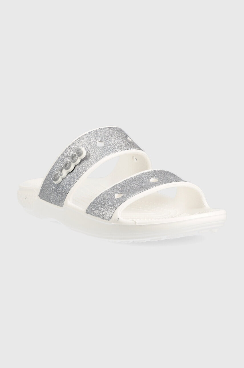 Crocs Чехли Classic Glitter II Sandal в сребристо 207769 - Pepit.bg