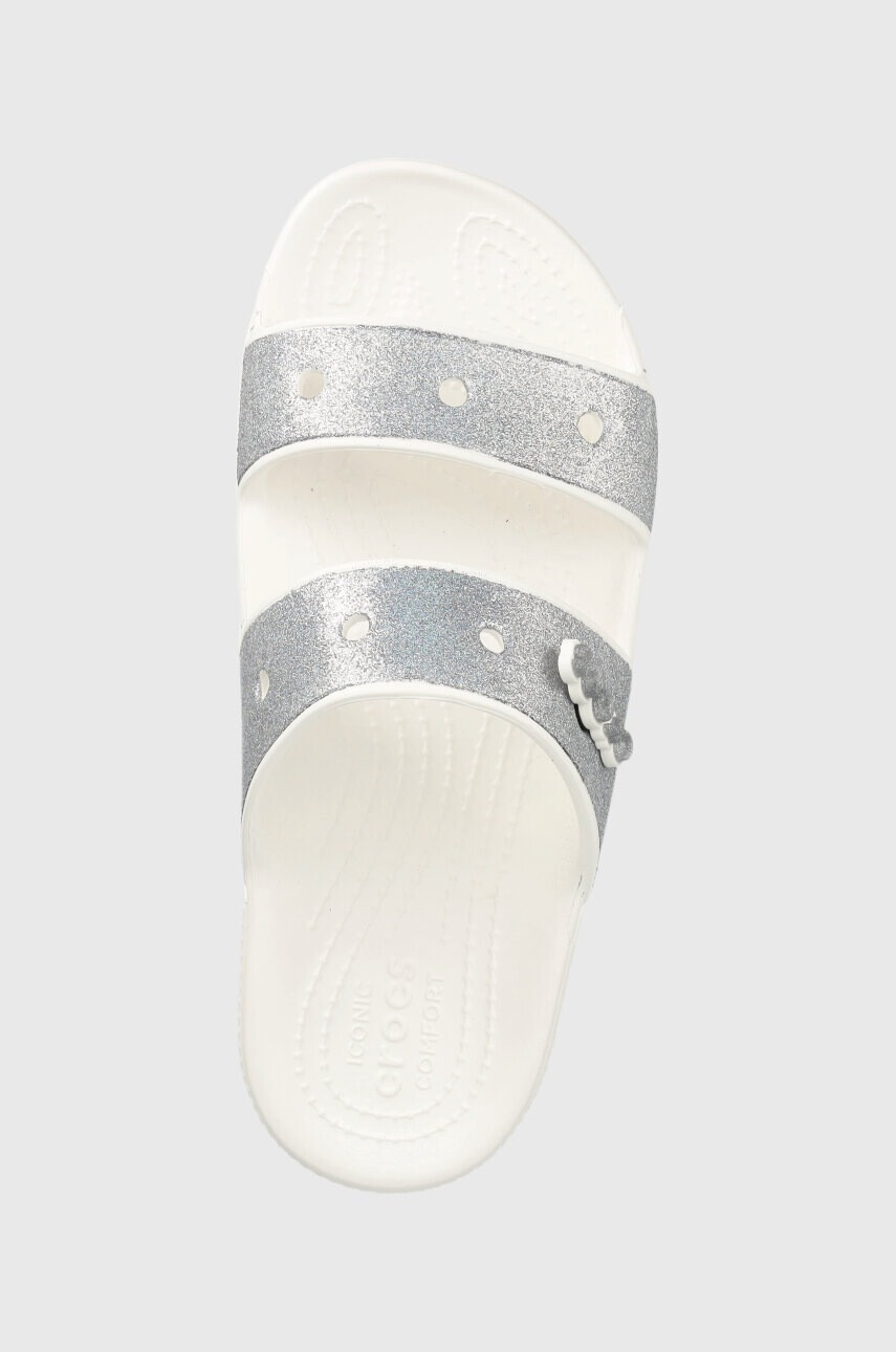 Crocs Чехли Classic Glitter II Sandal в сребристо 207769 - Pepit.bg