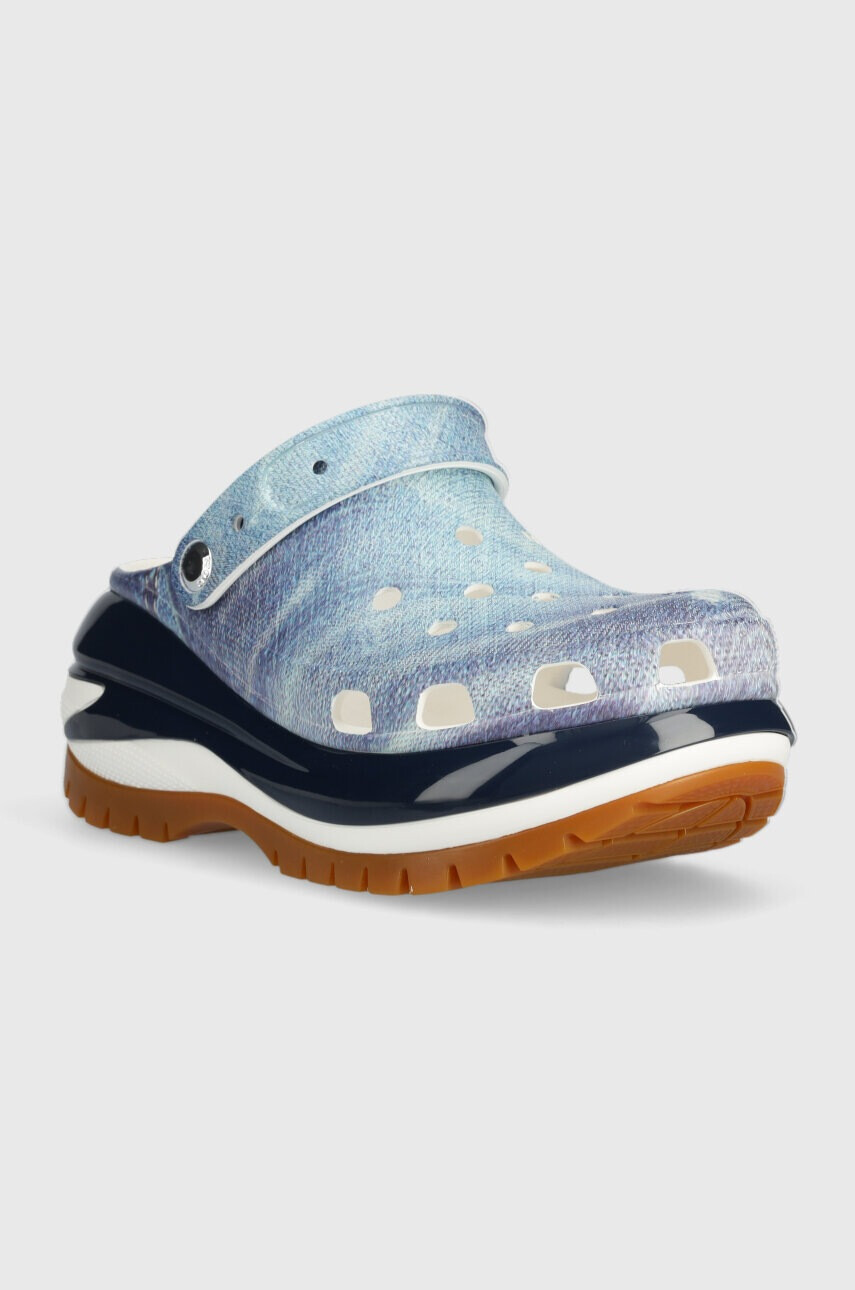 Crocs Чехли Classic Mega Crush Denim Clog - Pepit.bg