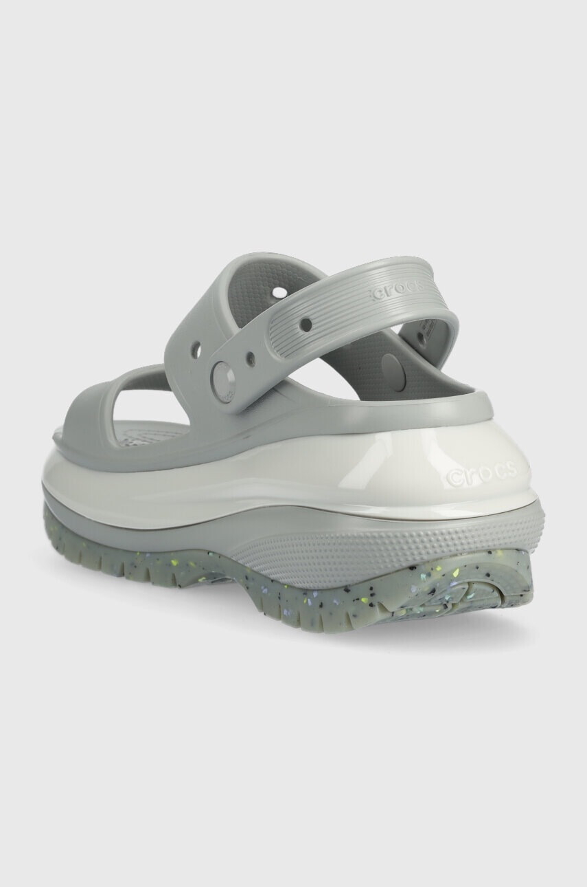 Crocs Чехли Classic Mega Crush Sandal в сиво с платформа 207989 - Pepit.bg