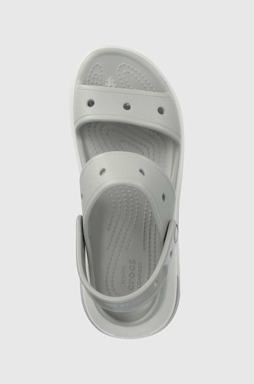 Crocs Чехли Classic Mega Crush Sandal в сиво с платформа 207989 - Pepit.bg
