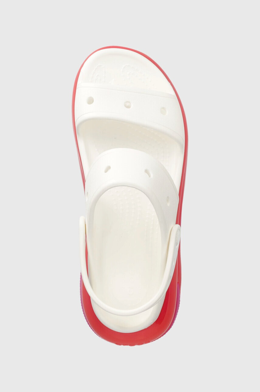Crocs Чехли Classic Mega Crush Sandal в бяло с платформа 207989 - Pepit.bg