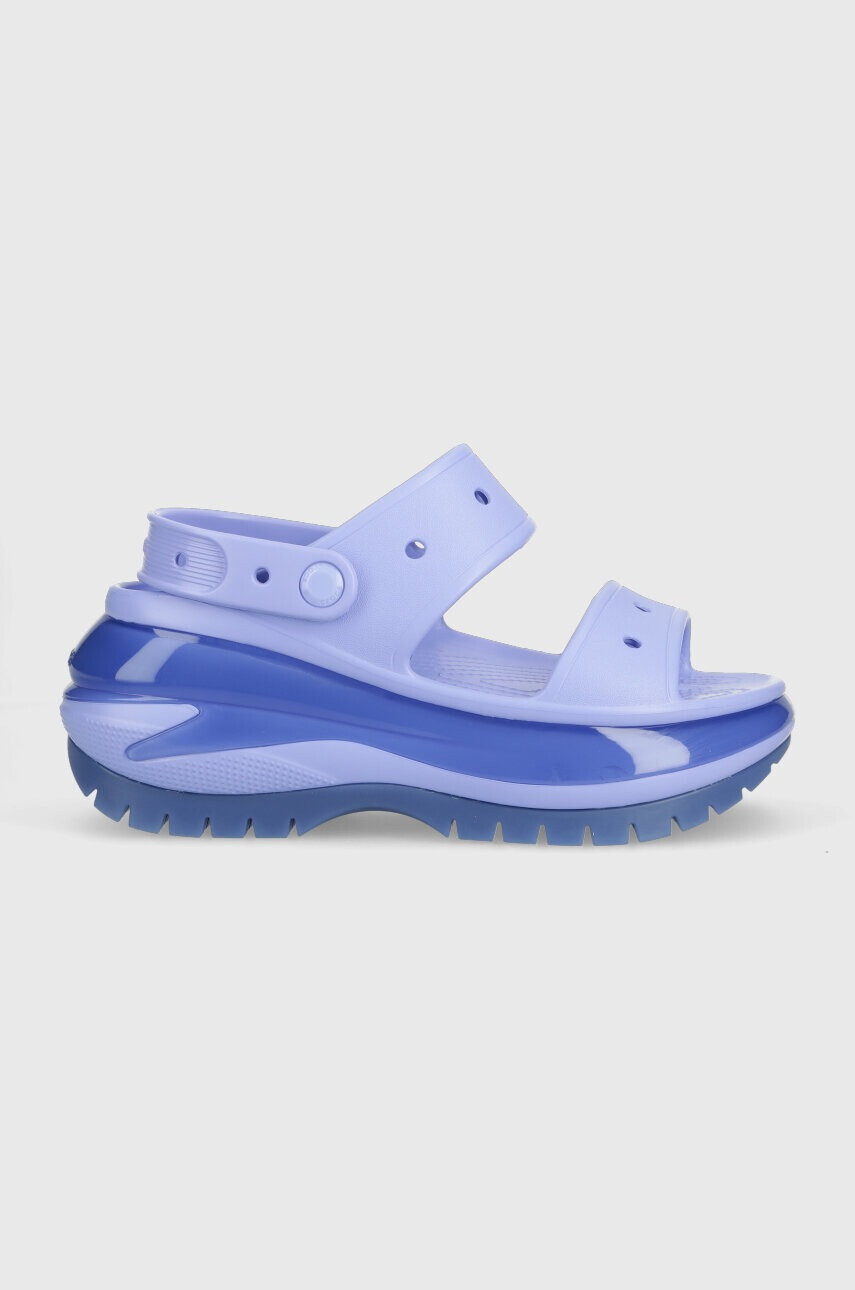 Crocs Чехли Classic Mega Crush Sandal в бежово с платформа 207989 - Pepit.bg
