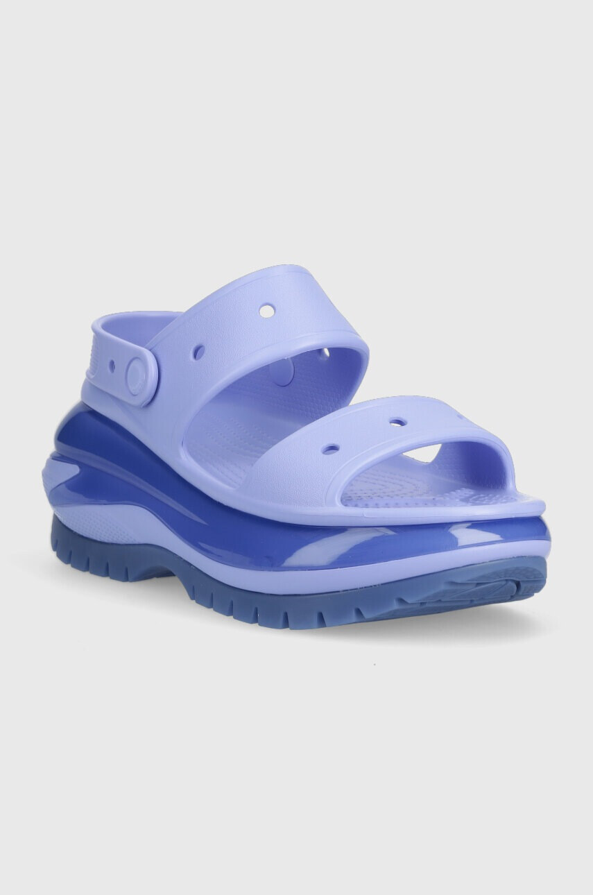Crocs Чехли Classic Mega Crush Sandal в бежово с платформа 207989 - Pepit.bg