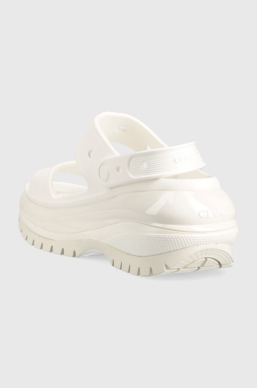 Crocs Чехли Classic Mega Crush Sandal в бяло с платформа 207989 - Pepit.bg