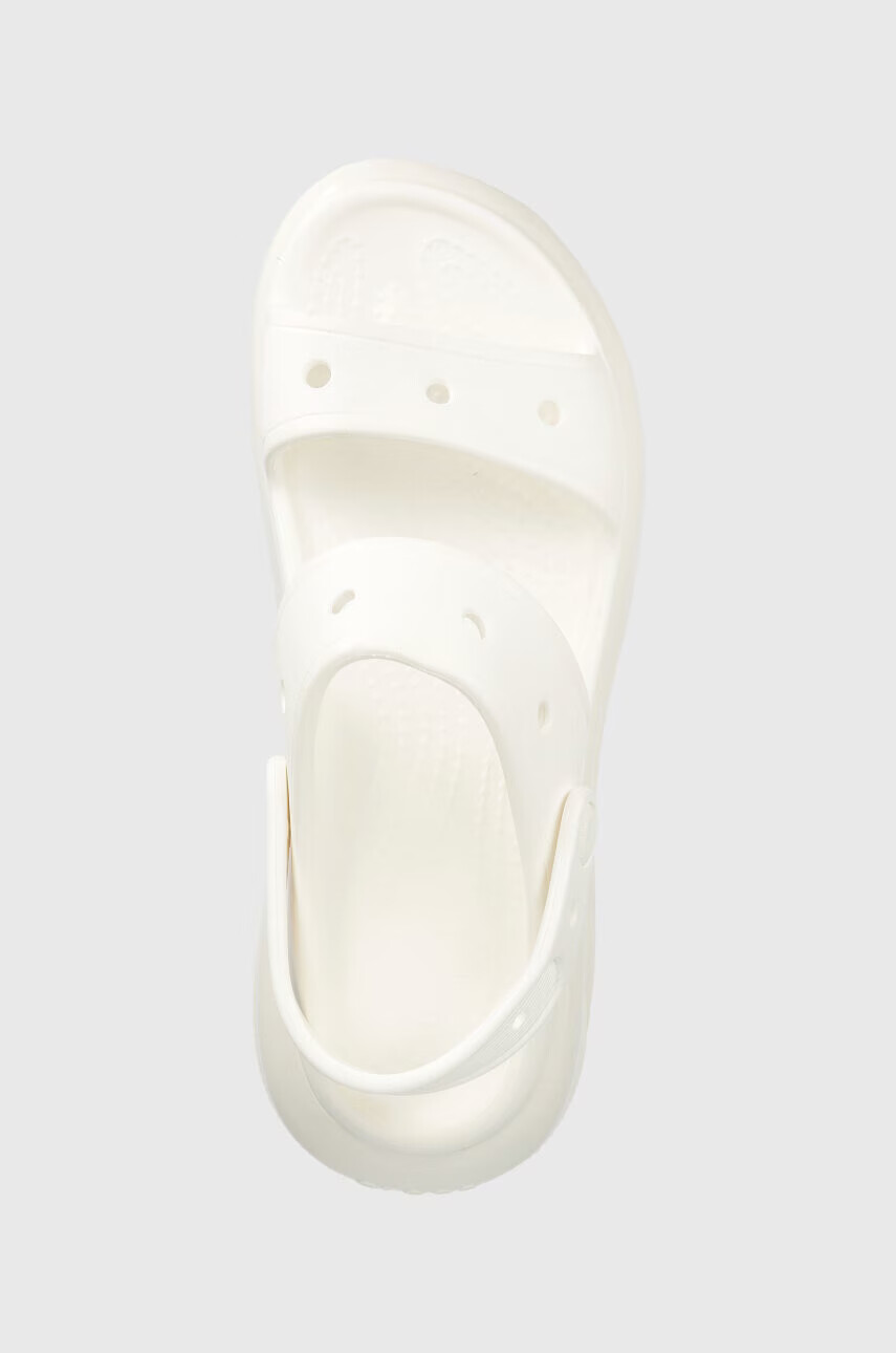 Crocs Чехли Classic Mega Crush Sandal в бяло с платформа 207989 - Pepit.bg