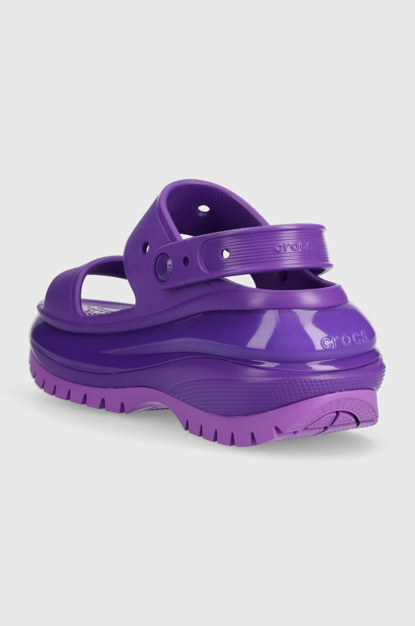 Crocs Чехли Classic Mega Crush Sandal в лилаво с платформа 207989 - Pepit.bg