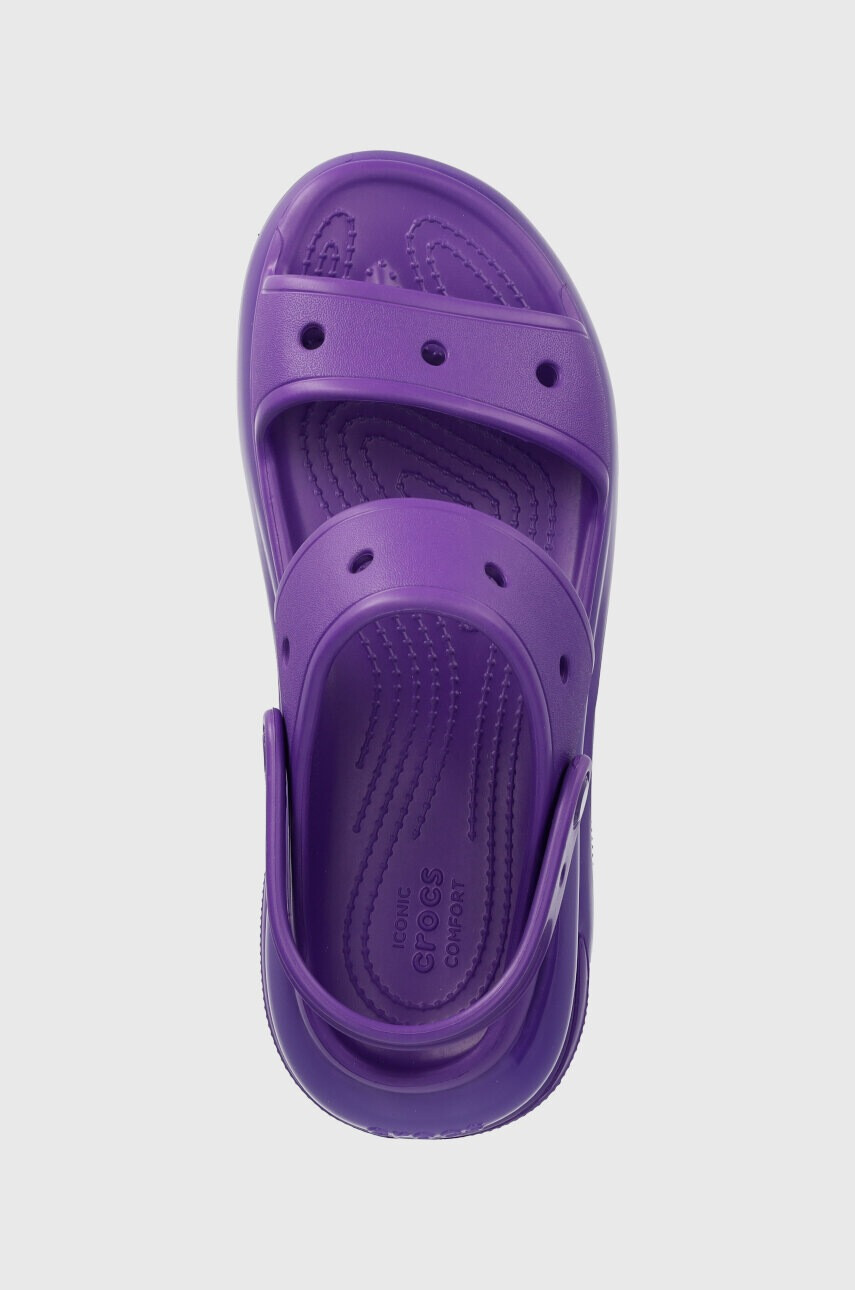 Crocs Чехли Classic Mega Crush Sandal в лилаво с платформа 207989 - Pepit.bg