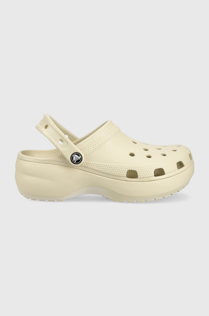 Crocs Чехли Classic Platform Clog Classic Platform Clog W в бежово с платформа 206750 - Pepit.bg