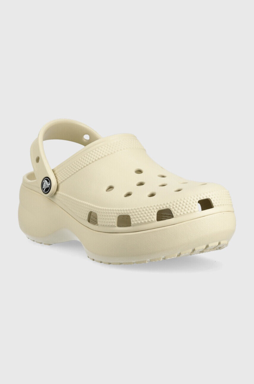 Crocs Чехли Classic Platform Clog Classic Platform Clog W в бежово с платформа 206750 - Pepit.bg
