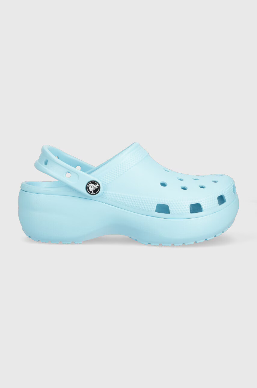 Crocs Чехли Classic Platform Clog в синьо с платформа 206750 - Pepit.bg