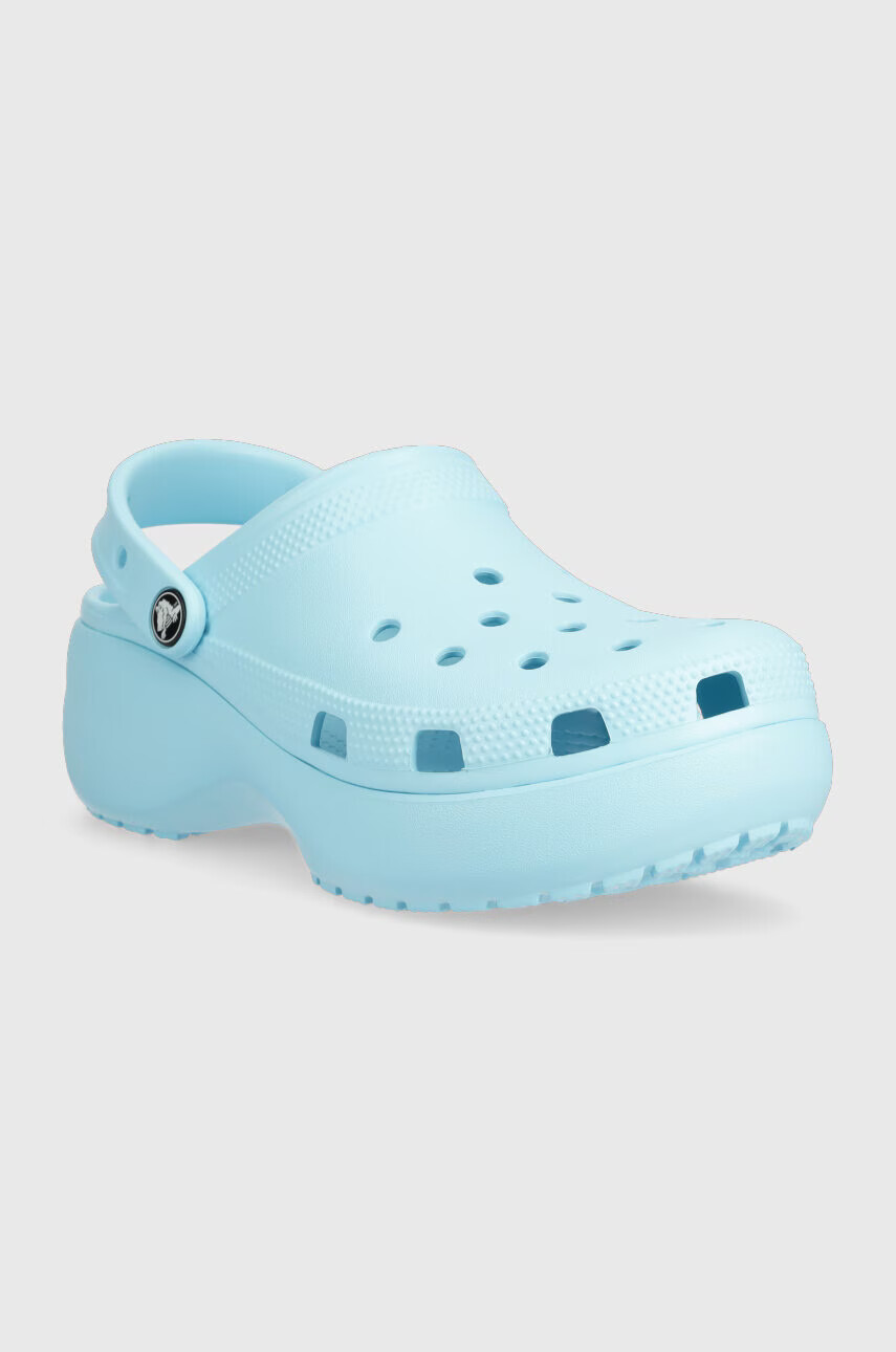 Crocs Чехли Classic Platform Clog в синьо с платформа 206750 - Pepit.bg