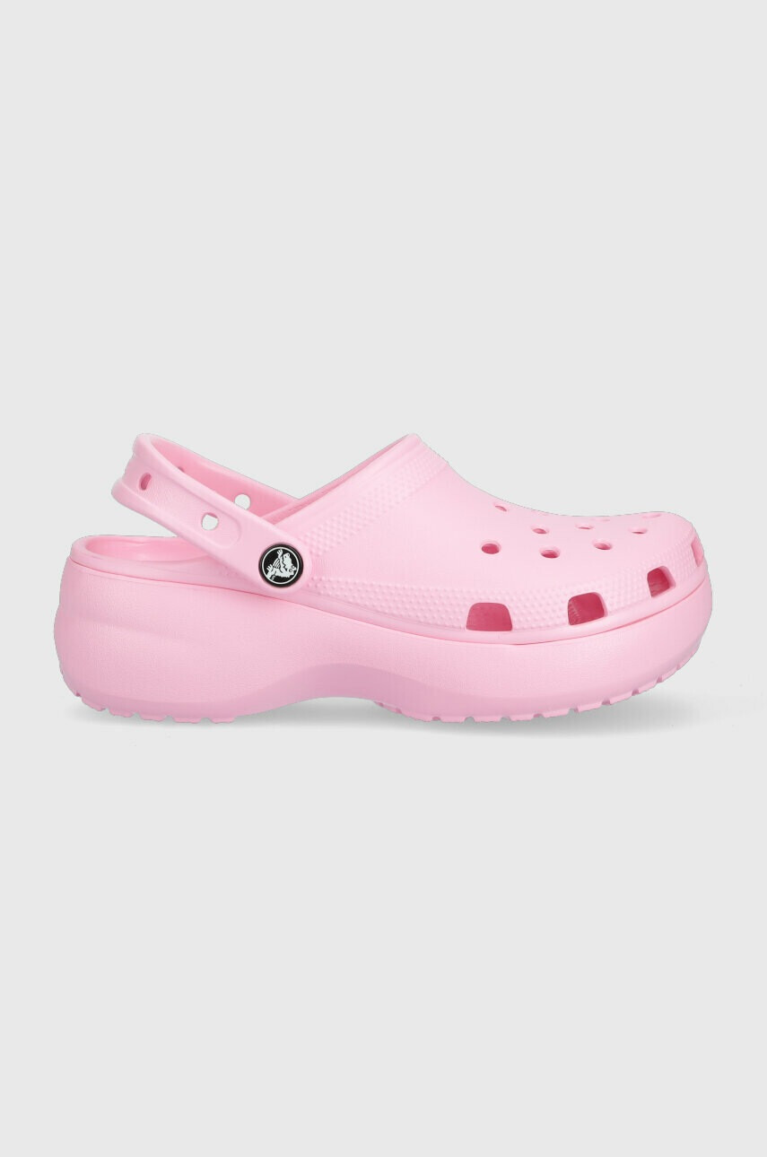 Crocs Чехли CLASSIC PLATFORM CLOG WOMEN в розово с платформа 206750 - Pepit.bg