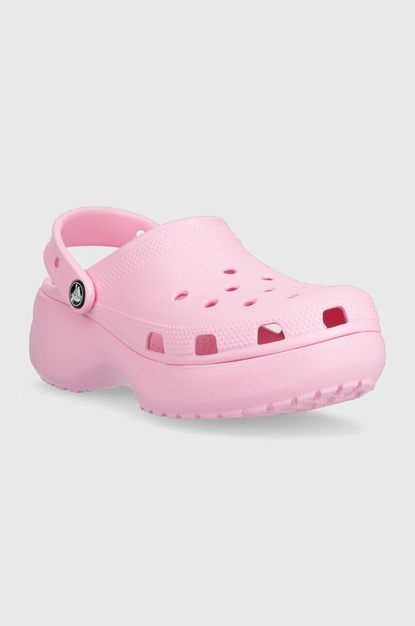 Crocs Чехли CLASSIC PLATFORM CLOG WOMEN в розово с платформа 206750 - Pepit.bg