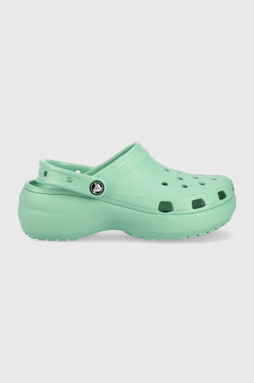 Crocs Чехли CLASSIC PLATFORM CLOG WOMEN в тюркоазено с платформа 206750 - Pepit.bg
