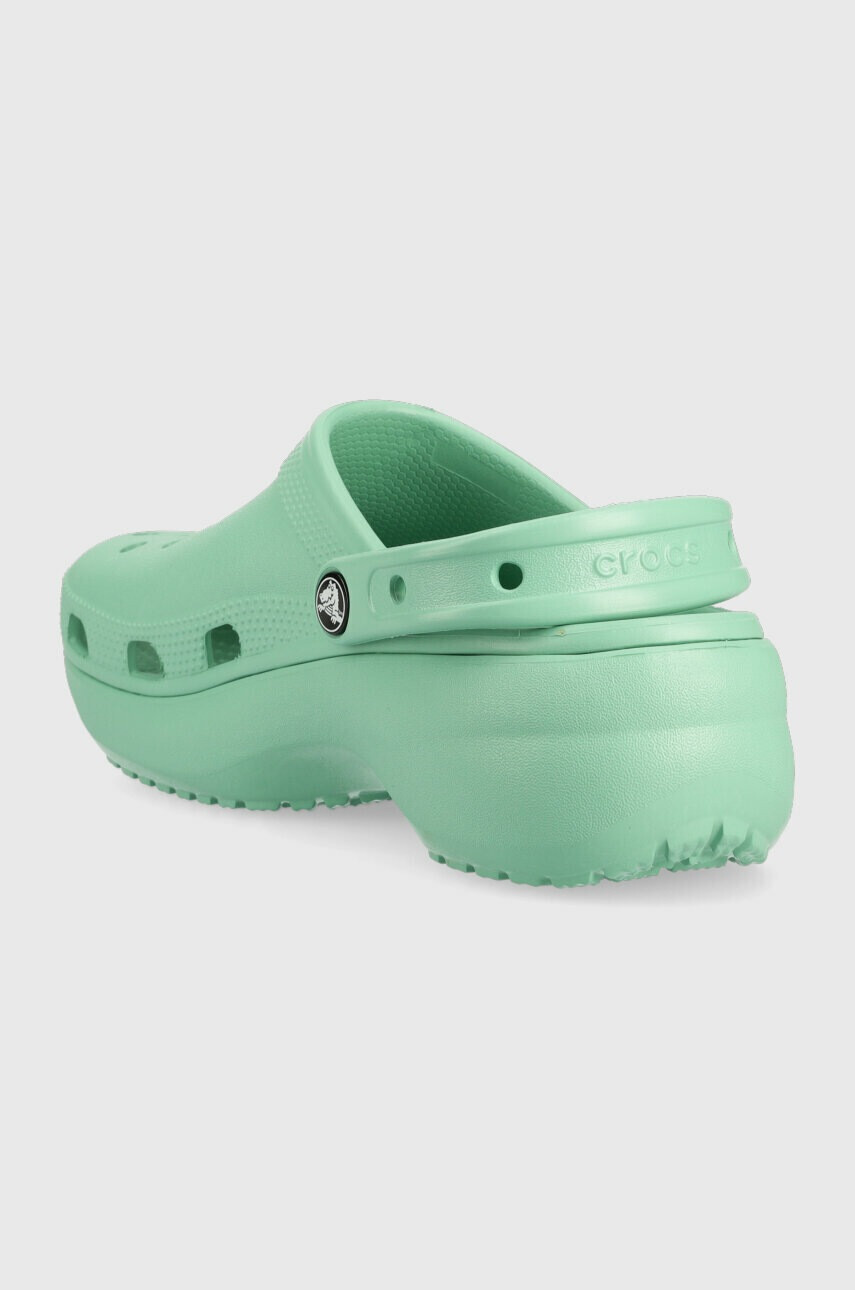 Crocs Чехли CLASSIC PLATFORM CLOG WOMEN в тюркоазено с платформа 206750 - Pepit.bg