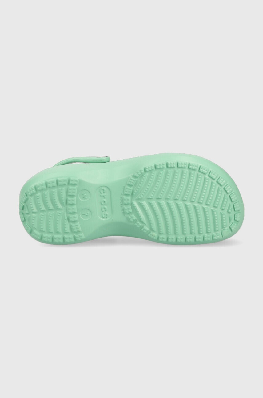 Crocs Чехли CLASSIC PLATFORM CLOG WOMEN в тюркоазено с платформа 206750 - Pepit.bg