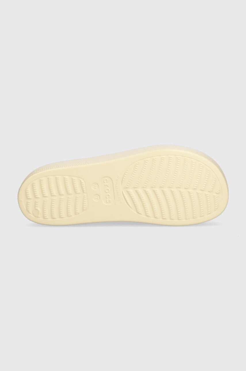 Crocs Чехли Classic Platform Crystals Perls Slide в бежово с платформа 208388 - Pepit.bg