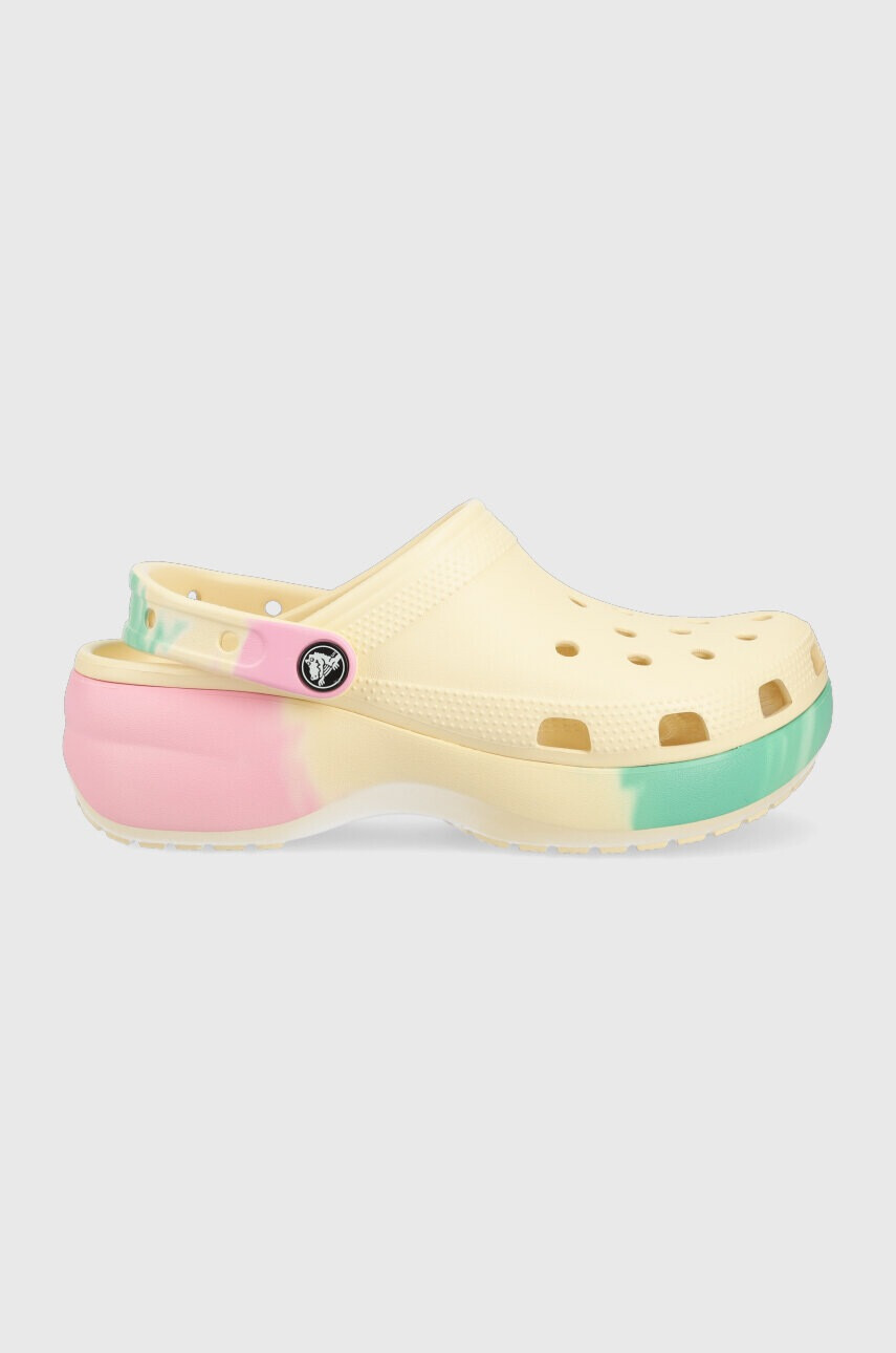 Crocs Чехли Classic Platform Ombre Clog в бежово с платформа 208278 - Pepit.bg