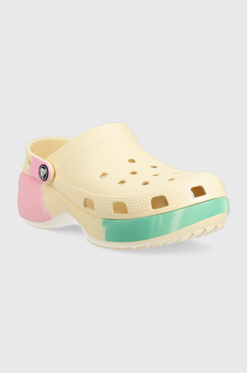 Crocs Чехли Classic Platform Ombre Clog в бежово с платформа 208278 - Pepit.bg