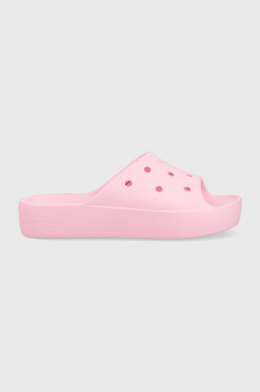Crocs Чехли Classic Platform Slide в розово с платформа 208180 - Pepit.bg