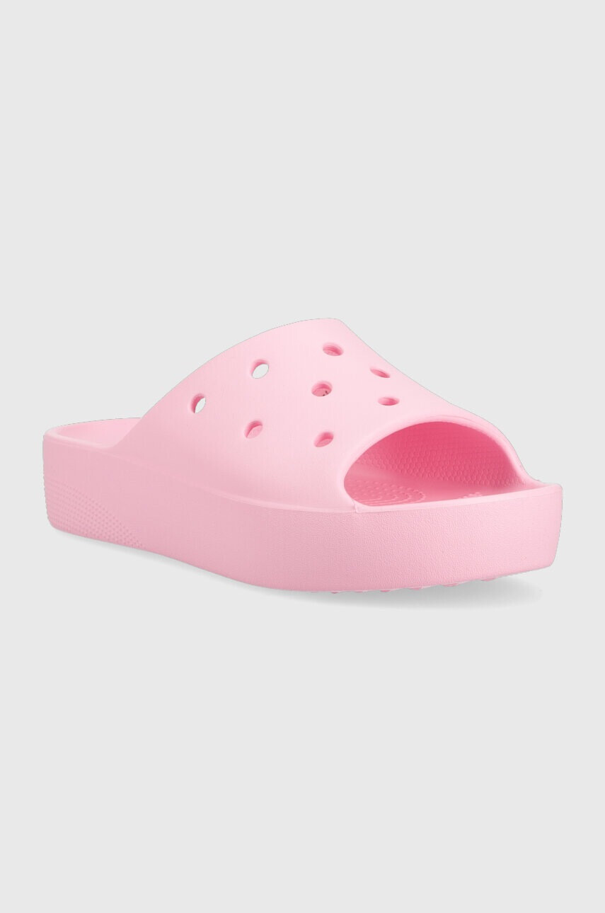 Crocs Чехли Classic Platform Slide в розово с платформа 208180 - Pepit.bg