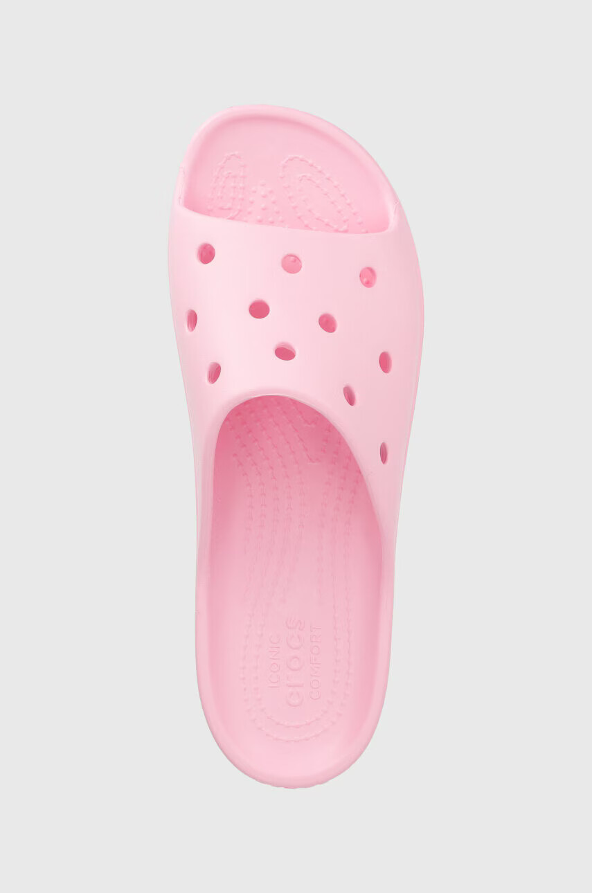 Crocs Чехли Classic Platform Slide в розово с платформа 208180 - Pepit.bg