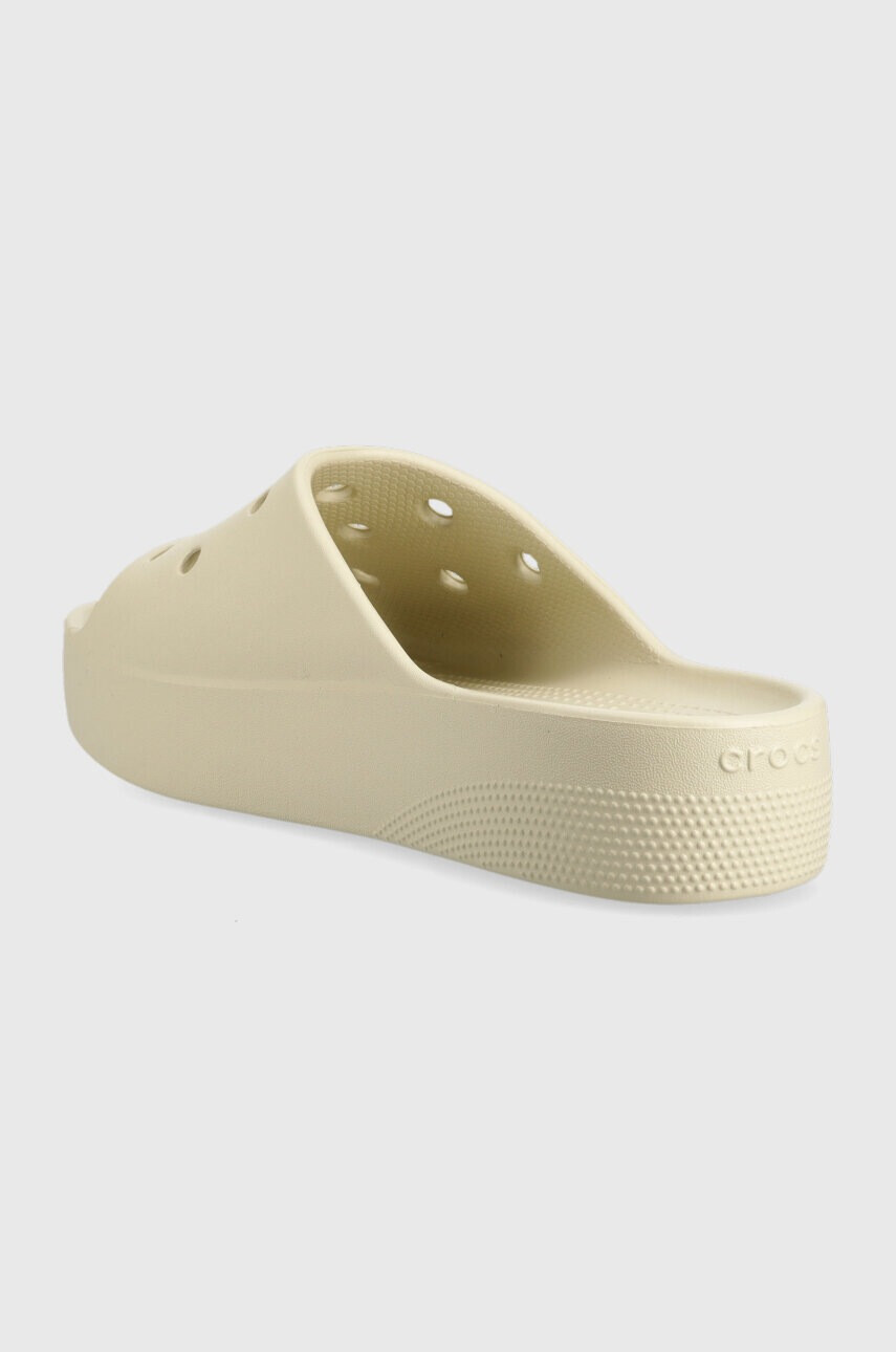 Crocs Чехли Classic Platform Slide в бежово с платформа 208180 - Pepit.bg